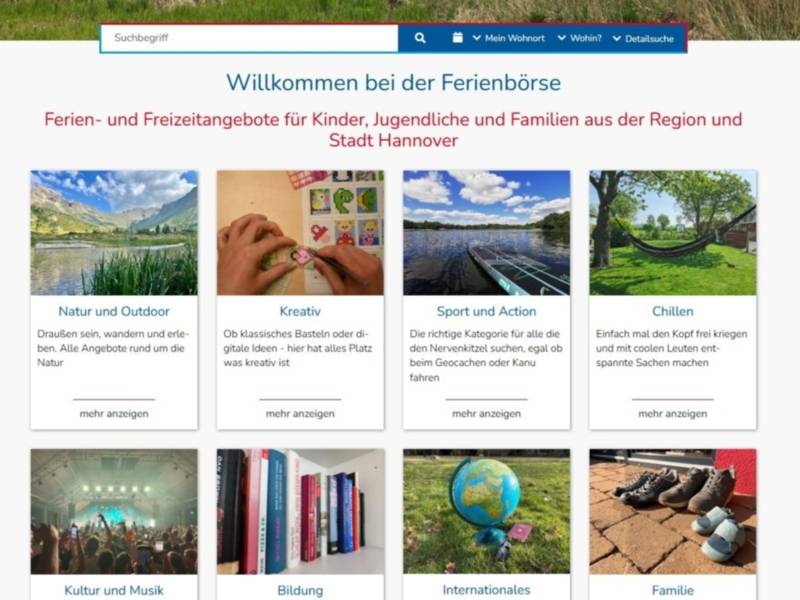 Vorschau auf www.ferienboerse-region-hannover.de