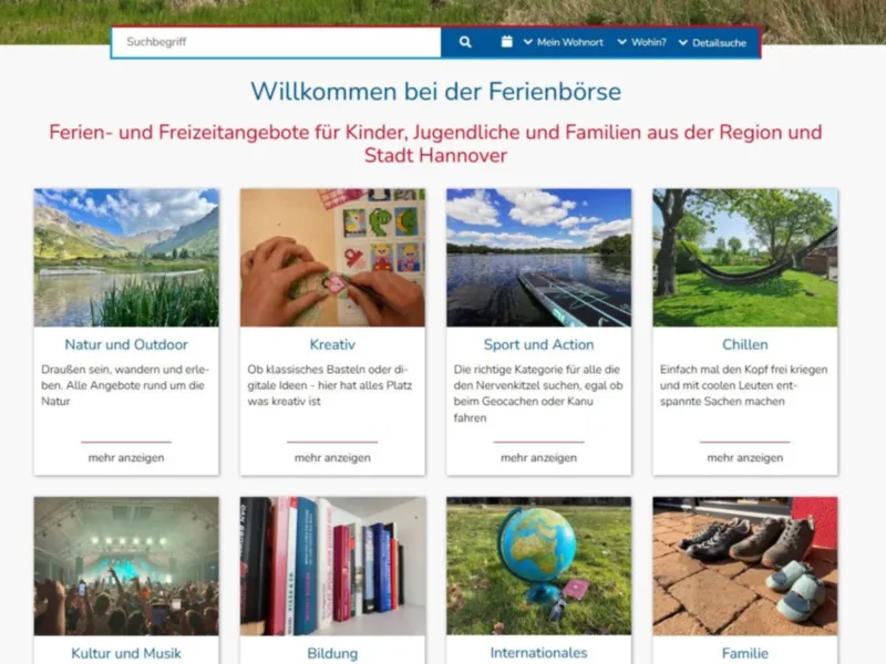 Vorschau auf www.ferienboerse-region-hannover.de