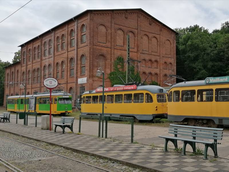 Der Förderverein Mobile Welten e.V. auf dem Gelände des Straßenbahnmuseums