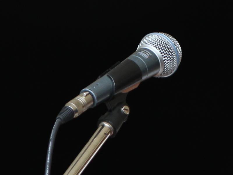 Mikrofon in einem Ständer 