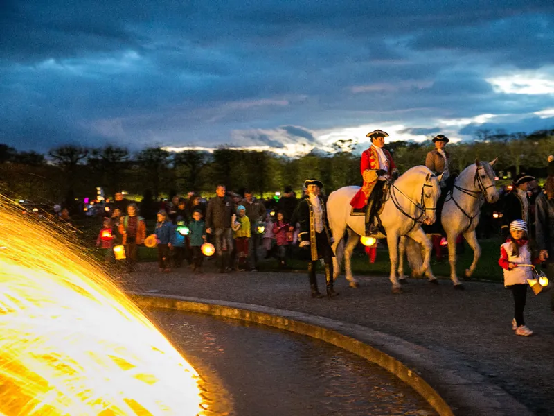 Barockreiter beim Lampionumzug 2013