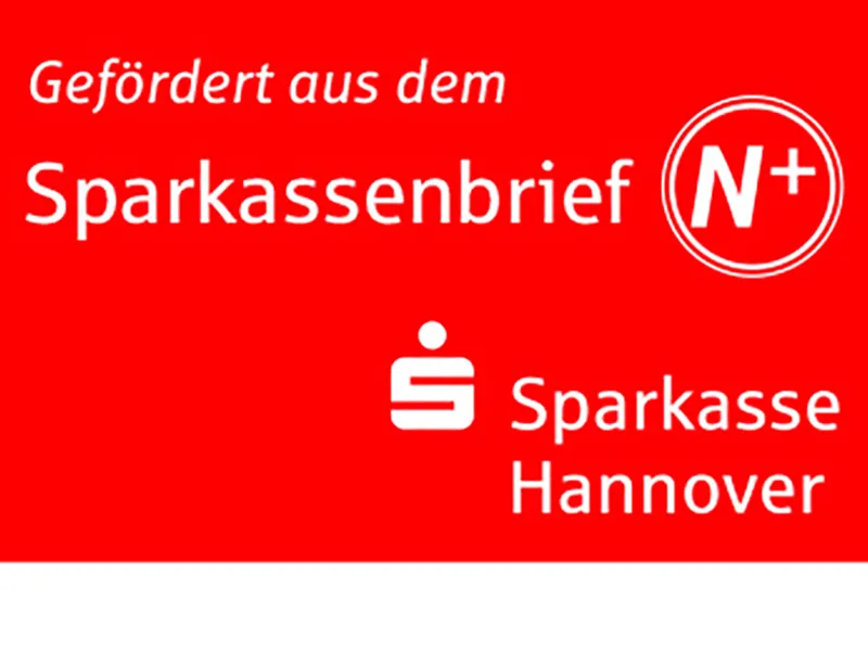 Das Logo der Sparkasse enth&auml;lt den Schriftzug "Gef&ouml;rdert aus dem Sparkassenbrief N+".