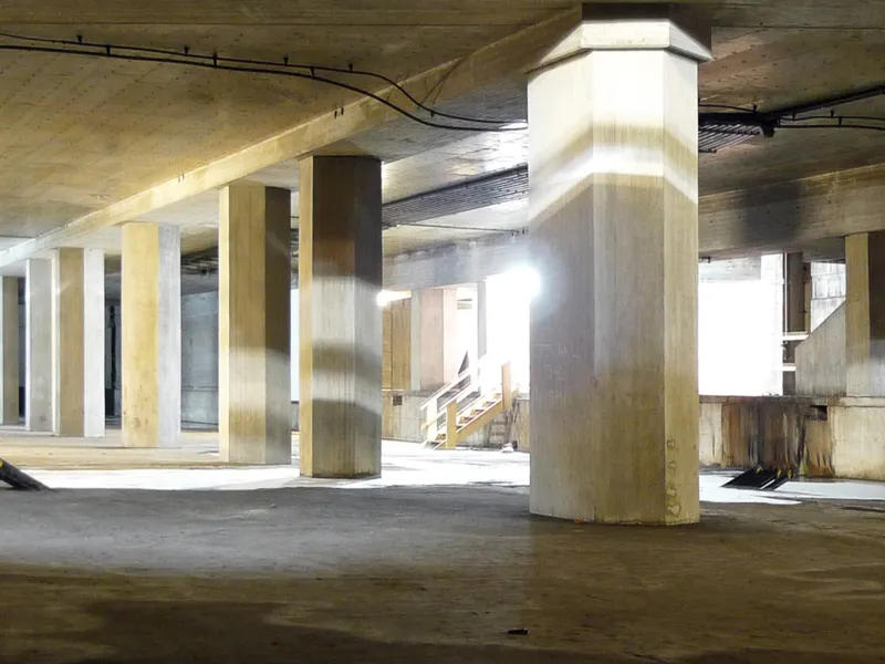 Die Station im Rohbau.