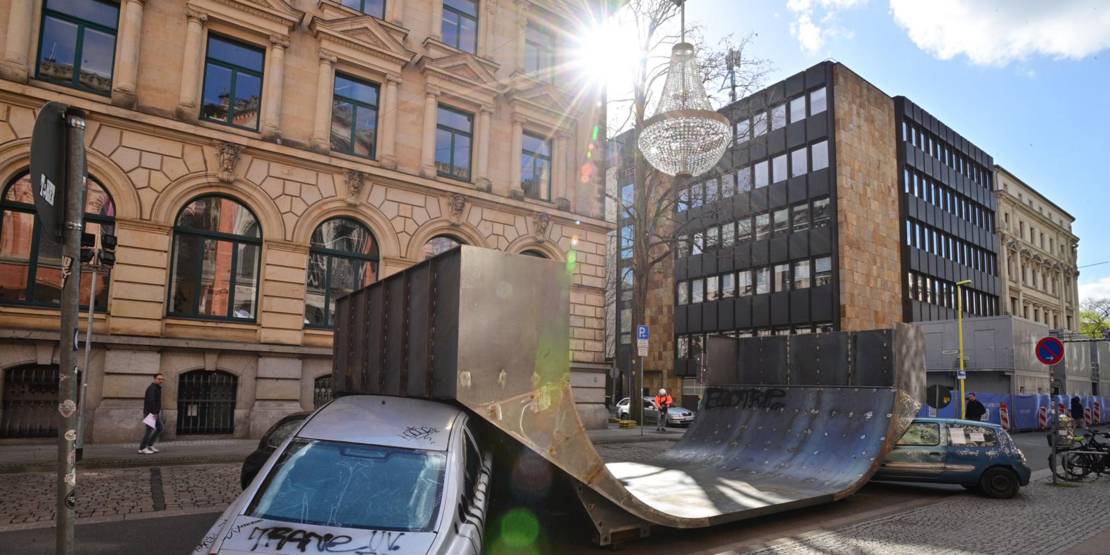 Skaterrampe aus Metall