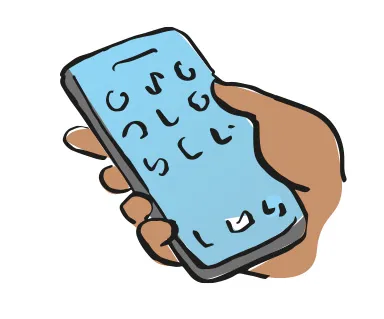 Hand. Smartphone