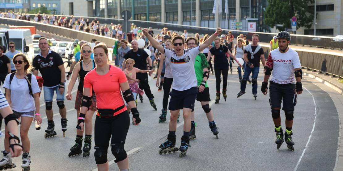 Skater auf der Raschplatz-Hochstraße