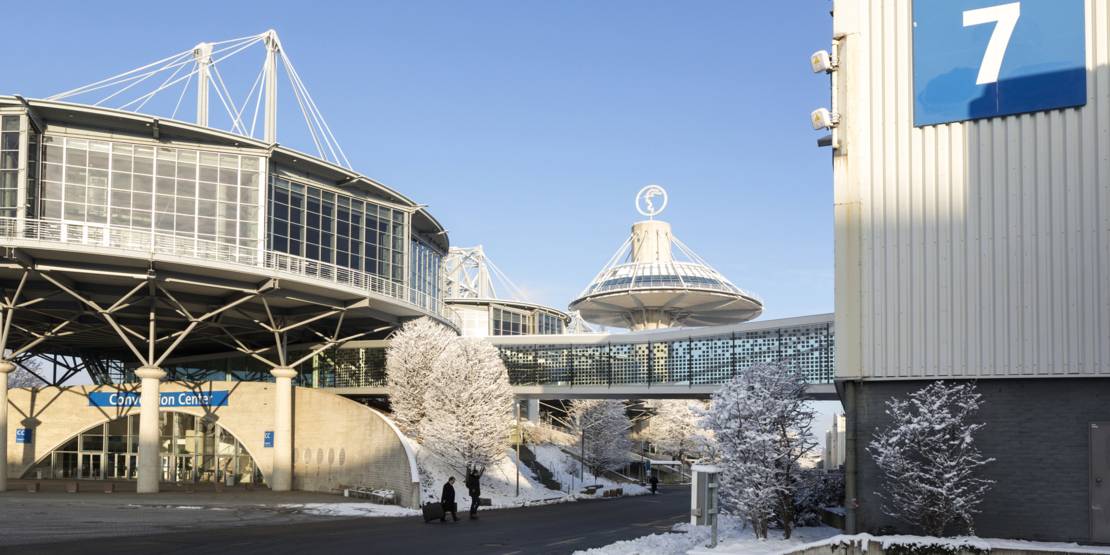 Messegelände im Winter