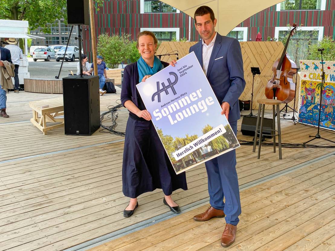 Sommerlounge belebt AndreasHermesPlatz bis Ende September