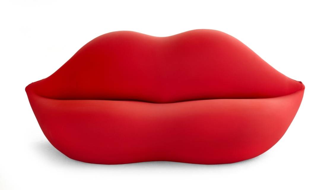 Sofa Bocca, rotes Sofa in Form von einem Mund