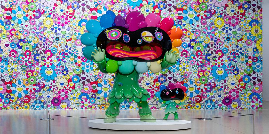 Ein Kunstwerk von Takashi Murakami in der Ausstellung „Love you for Infinity“ im Sprengel Museum Hannover