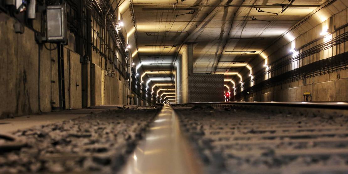 Aufnahme des aufgrund des Streiks nicht befahrenen Tunnels am Steintor.