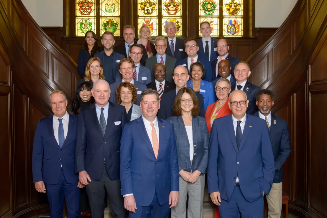 Deutsche und U.S. Oberb&uuml;rgermeister treffen sich auf Einladung des Ausw&auml;rtigen Amts im Oktober 2025 in Bremen.