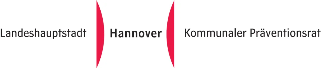 Schriftzug "Kommunaler Pr&auml;ventionsrat" mit dem Zeichen f&uuml;r die Landeshauptstadt Hannover