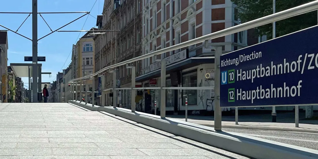 Ein Hochbahnsteig