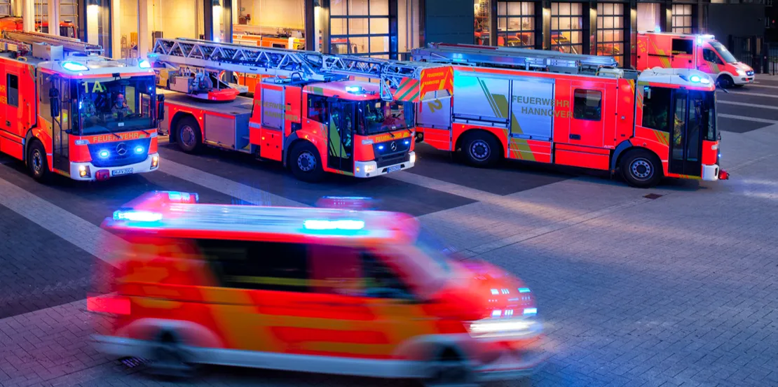 Der Löschzug der FRW 1 rückt aus