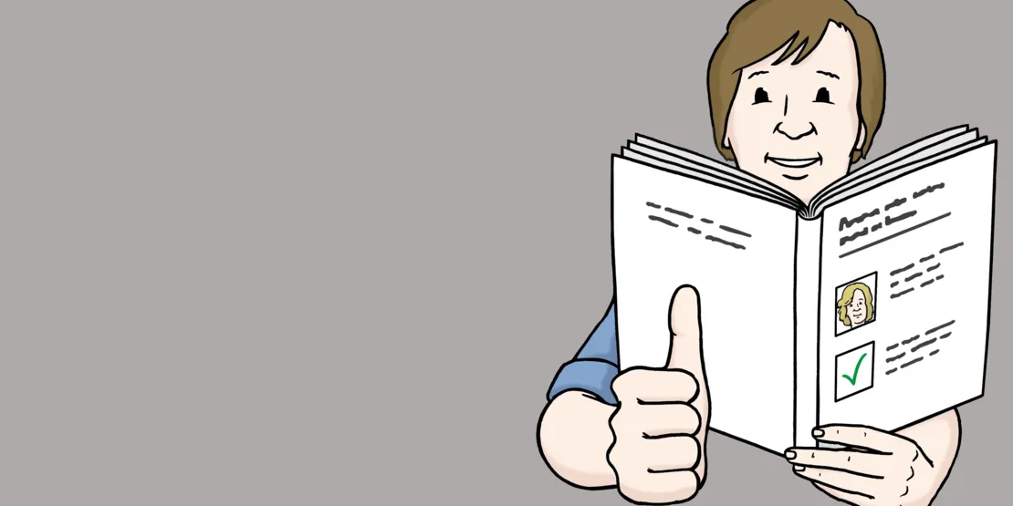 Ein Mann liest in einem Buch.