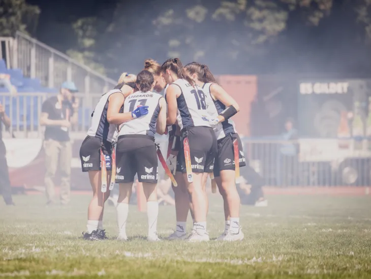 Finals 2026: Die SG Kelkheim Lizzards setzen sich im Flag Football der Frauen im Erika-Fisch-Stadion gegen die Munich Spatzen durch.