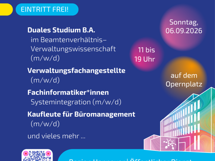 Plakat mit der Info, dass das Team Ausbildung am Entdeckertag über das Ausbildungsangebot informiert.