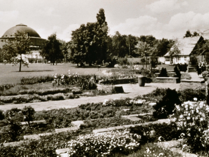 Ein altes Foto, das den hannoverschen Stadtpark zeigt.