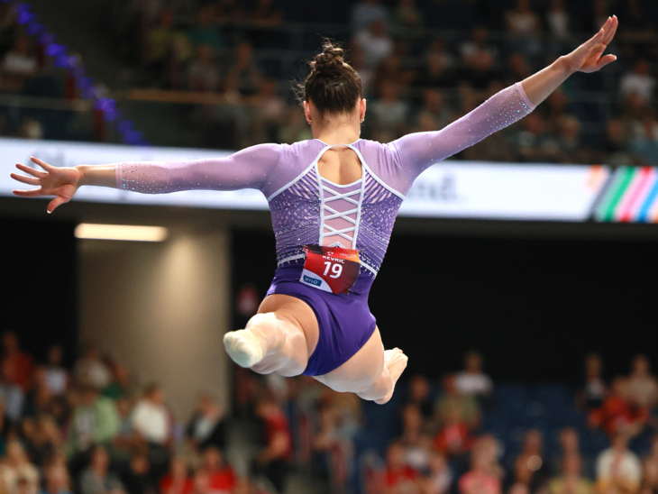 Gerätefinals der Frauen II am Schwebebalken in der ZAG Arena Hannover