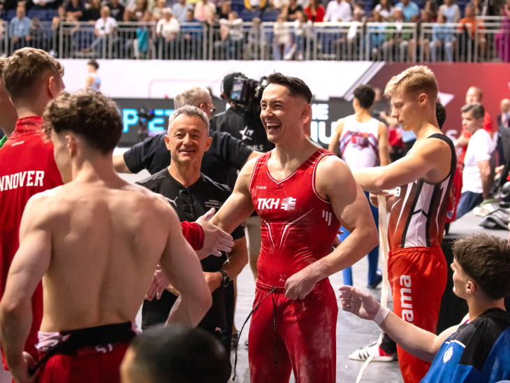 Der Hannoveraner Andreas Toba gewinnt Bronze im Mehrkampf.