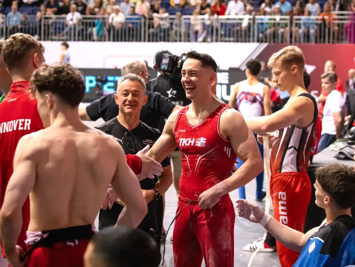 Der Hannoveraner Andreas Toba gewinnt Bronze im Mehrkampf.