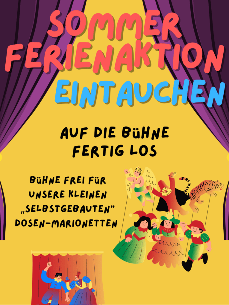 Ein Plakat von Marionetten die spielen