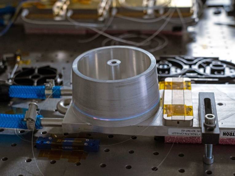 Teil eines technischen Versuchsaufbaus