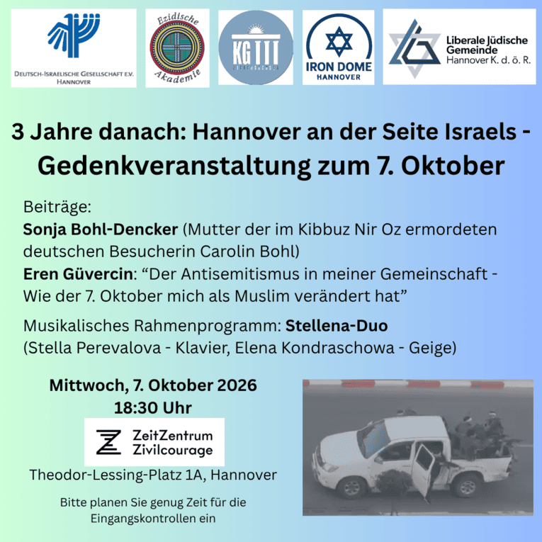 Veranstaltung zum Gedenken an den Terroranschlag vom 07.10.2023 in Israel