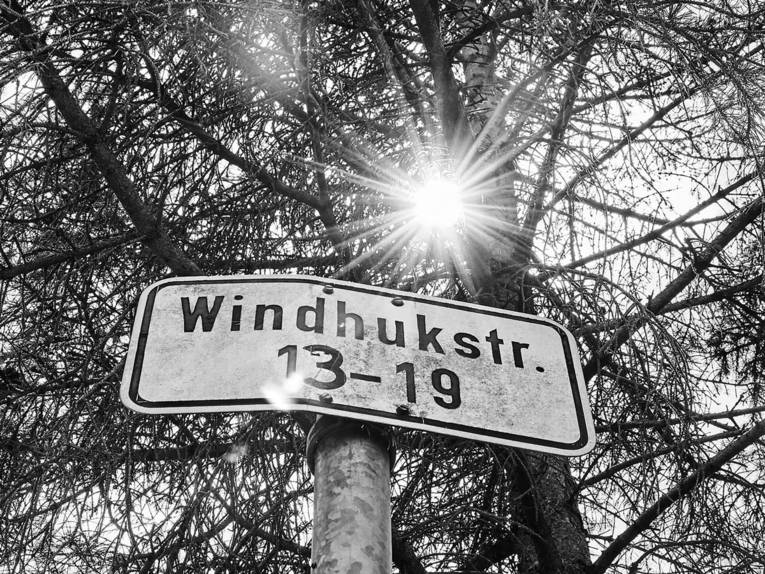 Straßenschild im sogenannten „Afrika-Viertel“ im Stadtteil Badenstedt in Hannover