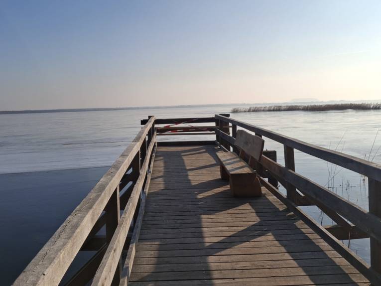Steg mit Blick auf das Steinhuder Meer