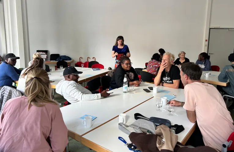 Workshop mit Kulturschaffenden im Pavillon