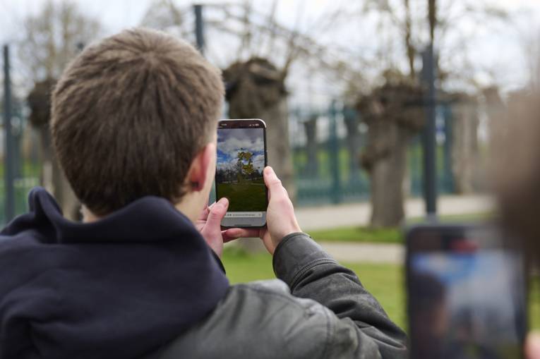 Augmented Straßenschild Orchideenweg