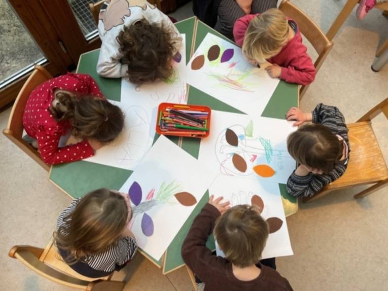 Kindergruppe im Kinderladen Villa Kunterbunt