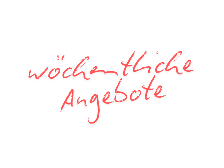 Auf dem Bild ist zu lesen: wöchentliche Angebote