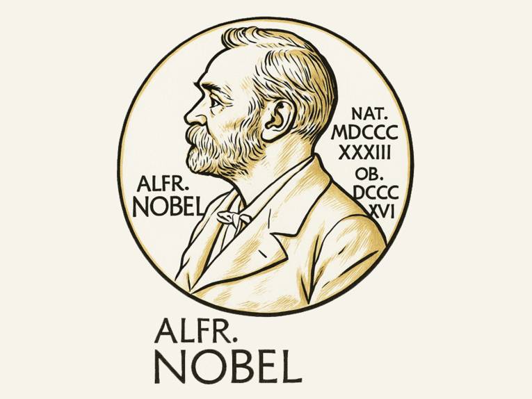 Zeichnung einer Nobelpreismedaille