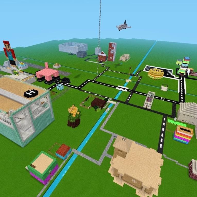 Minecraft Minetest Minecity Bauen Städtebau Kinderkurs