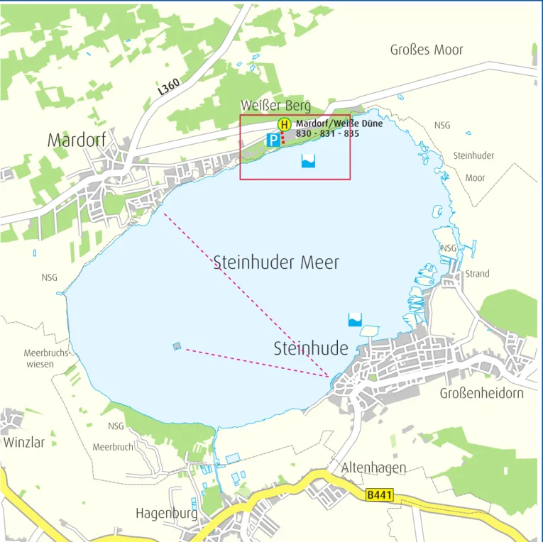 Anfahrtskizze Mardorf (Steinhuder Meer)