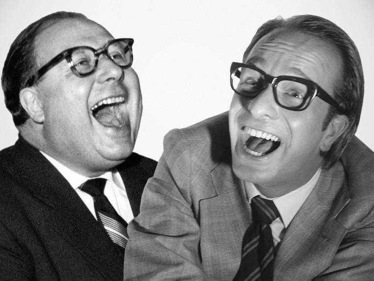 Zu sehen ist ein Foto von Heinz Erhardt und Jörn Brede.