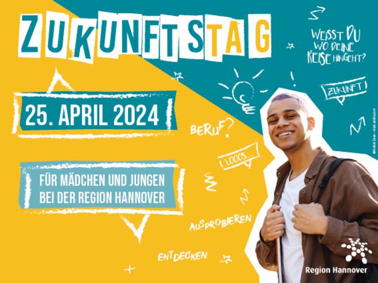 Kollage Zukunftstag 2024 bei der Region Hannover