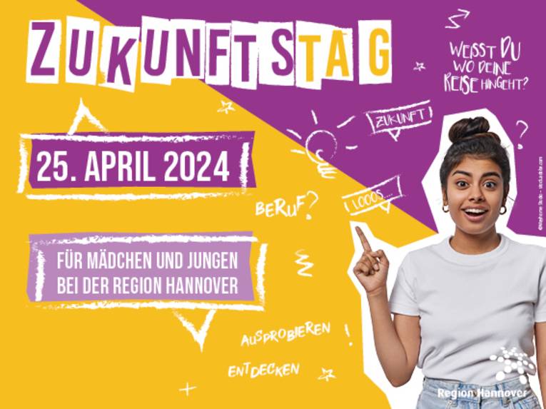 Kollage Zukunftstag 2025 bei der Region Hannover