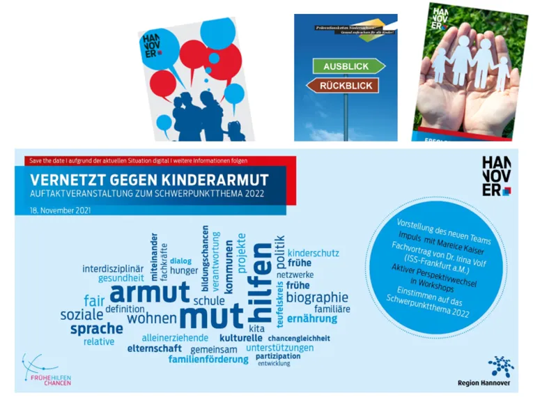 Vorschau auf verschiedene Ver&ouml;ffentlichungen / gestaltete Deckbl&auml;tter.