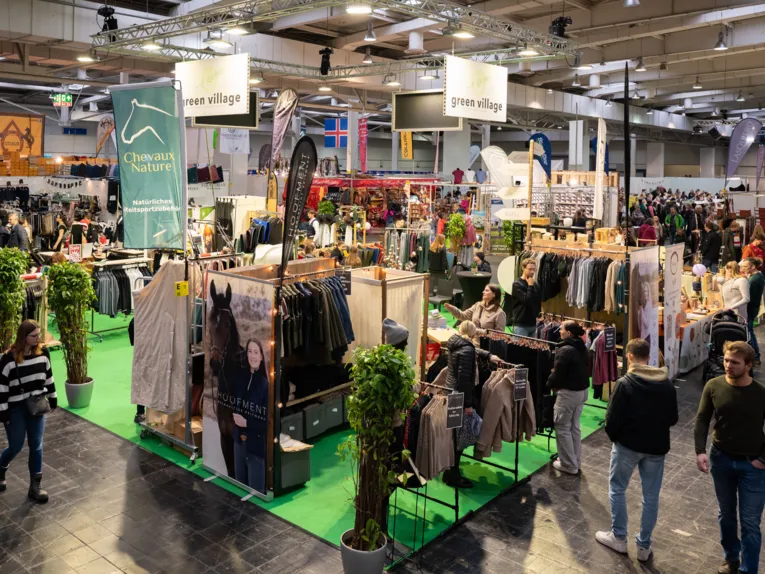 Pferd und Jagd 2023, Übersicht Green Village, Halle 17, E72..Halle 17: Pferd & Reiter