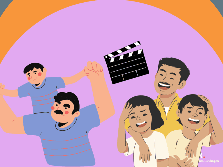 Zwei einzelne Väter mit dessen Kindern