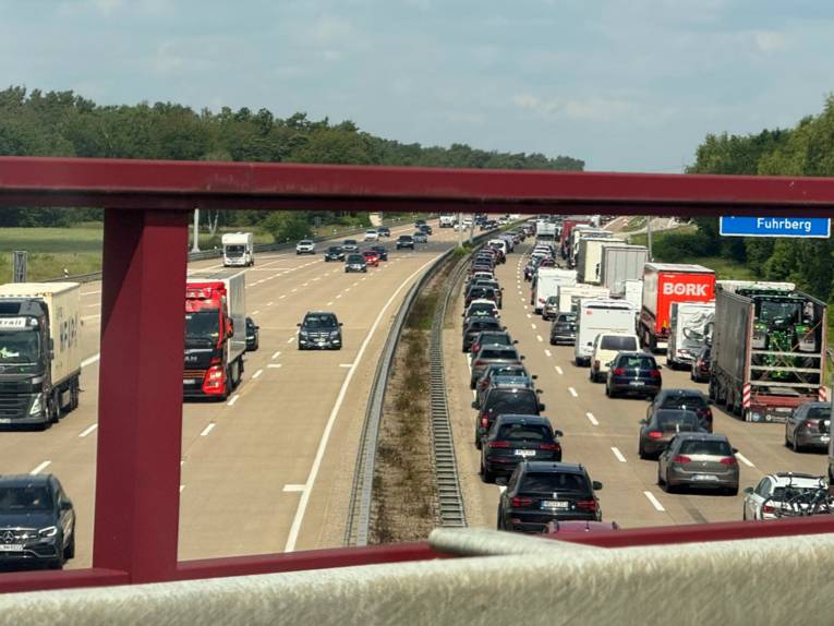 Stau auf der Autobahn
