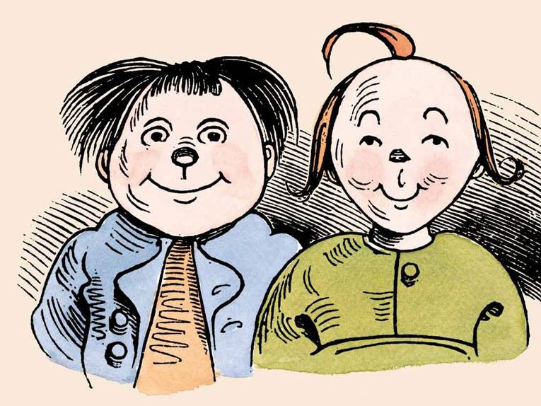 Die Kinderfiguren Max und Moritz von Wilhelm Busch