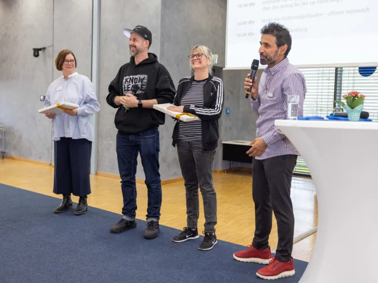 Vier bereits gef&ouml;rderte Projekttr&auml;ger*innen
