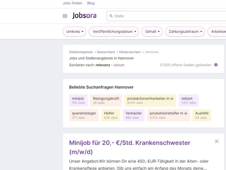 Jobsora Jobbörse