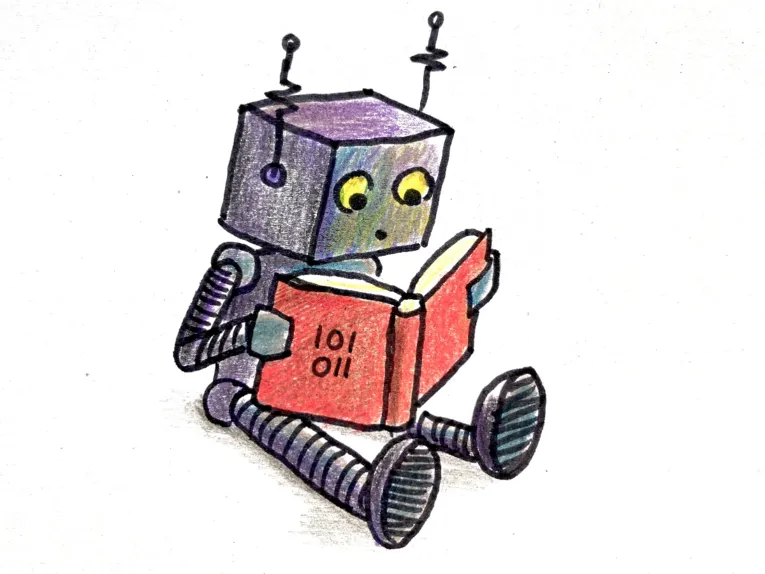 Lesender Roboter
