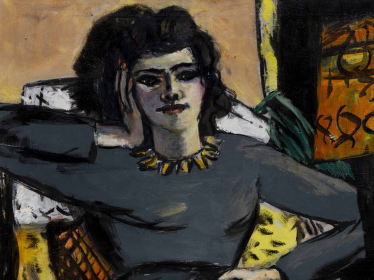 Zu sehen ist eine  20. Jahrhundert-Malerei einer Frau.